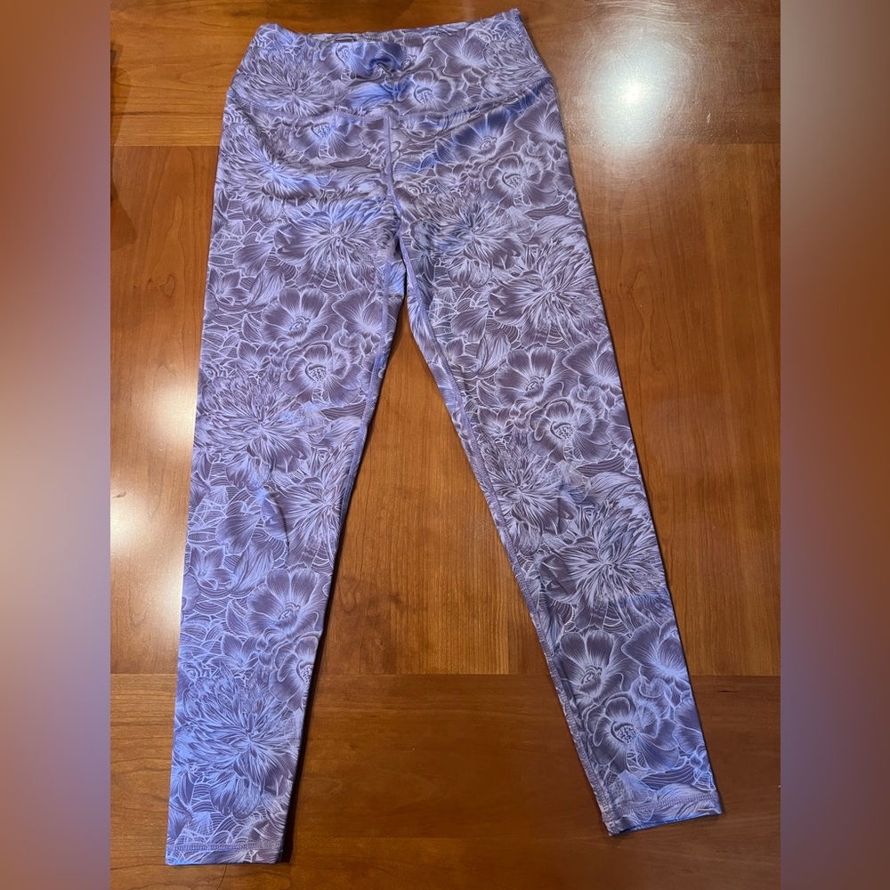 Purple flower Kyodan leggings, small